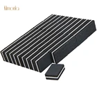 Мини-пилка для ногтей, 50 шт.лот, квадратный буфер, губка для ногтей, шлифовальные блоки, черные маленькие переносные пилочки, наждачная бумага, инструменты для маникюра и педикюра