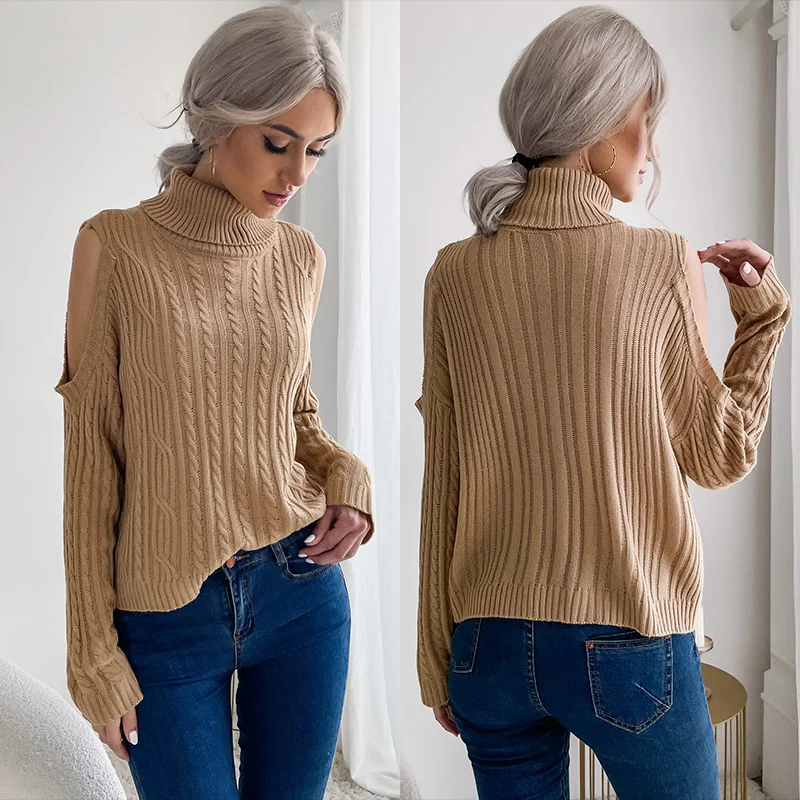 

платье женскоеПлатья вечернее платье платье вечернее Новый весенний Модный пуловер 2022, вязаный лоскутный свитер в ленивом стиле с круглым ...