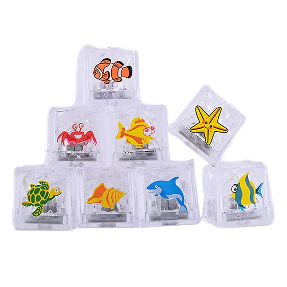 

New Bath Toys For Baby Lit Ice Cubes Flashing Led Colorful Lights Children's Bathroom Bath Toys Glow Colorful Lights Bath Toy