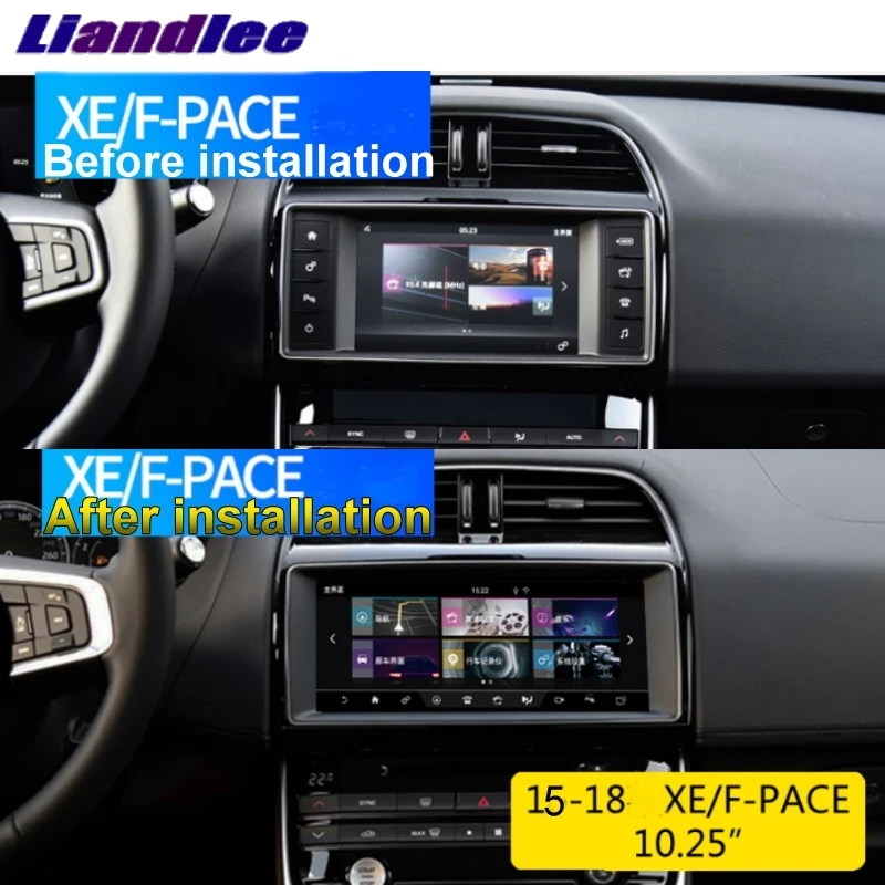 Автомобильный Мультимедийный адаптер для Jaguar XE XEL F Pace X760 2015 ~ 2018 Liandlee NAVI 10 25 ' GPS Wi