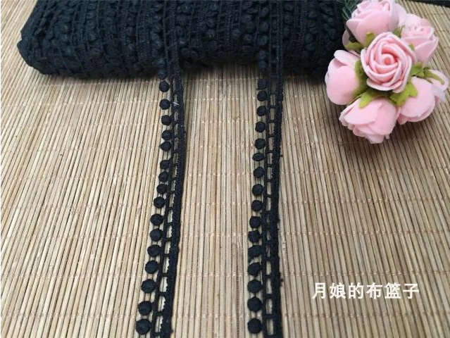 13 метров 10 мм Черная кружевная ткань лента из хлопка аксессуары фотоматериала |