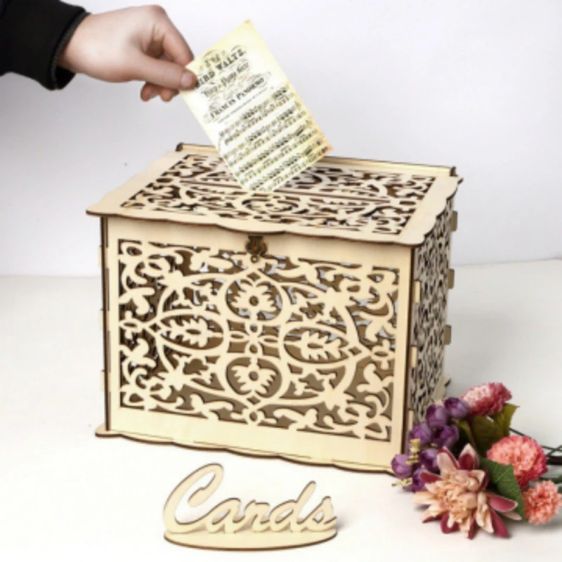 

Fantasy School of Psychics Witch's Musical Tea Party Garden supplies for Sign In Box Wooden Wedding Card Box - JM01319 Small