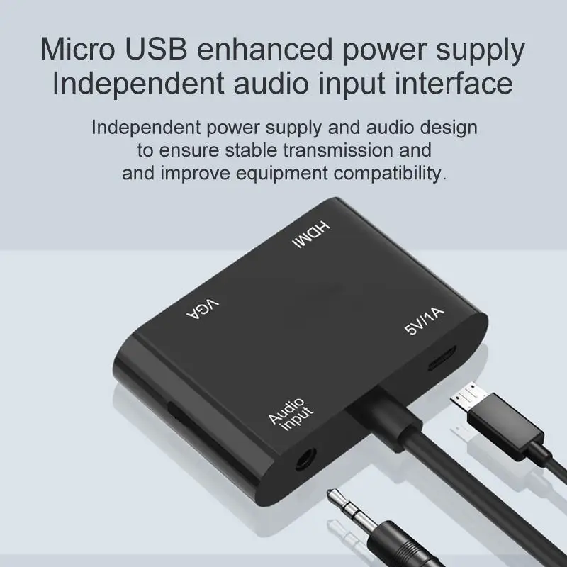 EastVita HDMI преобразователь металла в HdKI/VGA/Micor источник питания/3 5 мм 4K HD видео