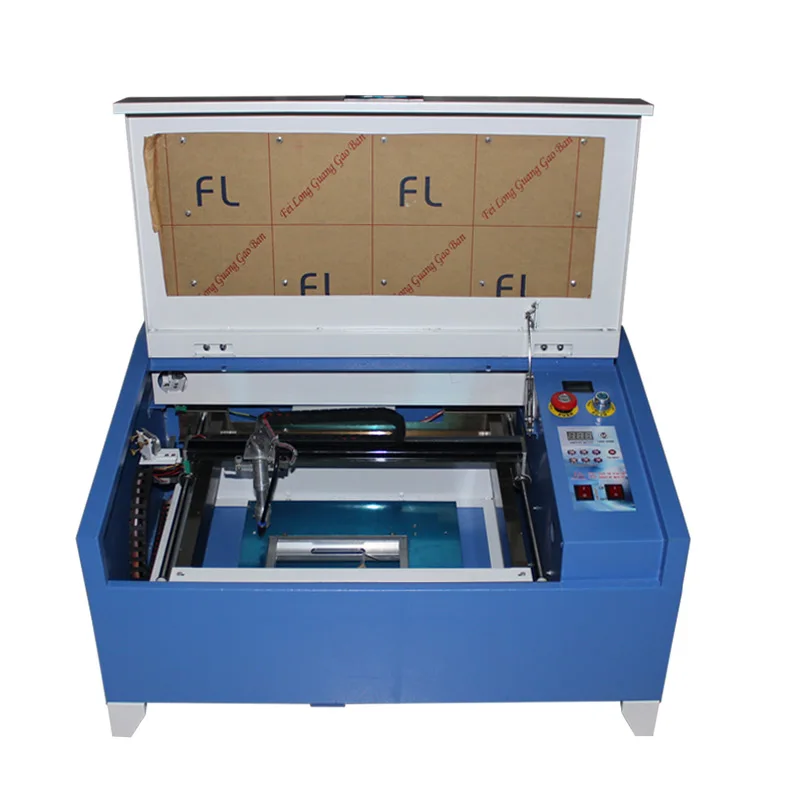 

40W 4030 3040 co2 laser engraving and cutting machine with honeycomb working table 400x300mm for plywood CNC CO2