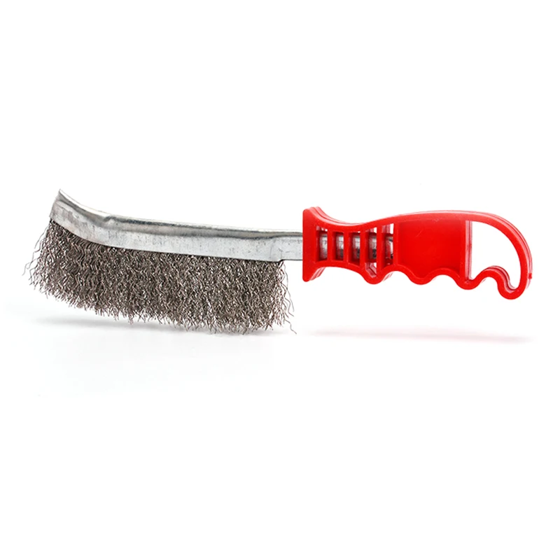 

Hand Brush Tools Steel For Metal Red+Silver Workshop Stainless Wire Removal Prep