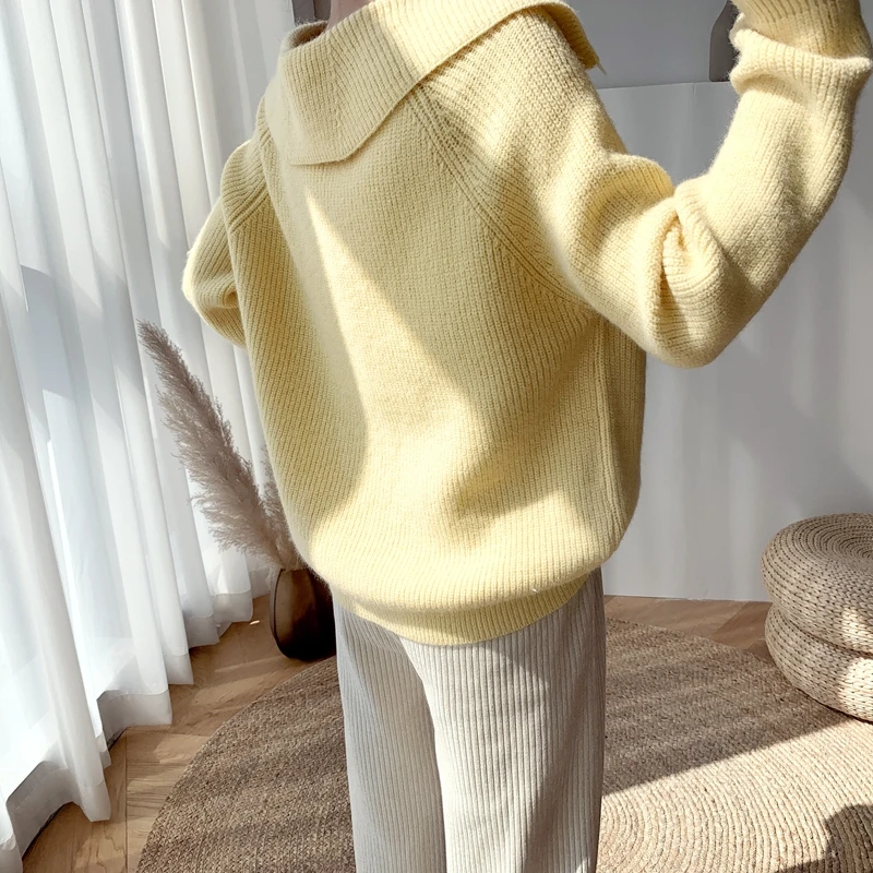 

Make firm offers with qiu dong fashionable temperament polo brought bind high quality sweater sweater coat outside