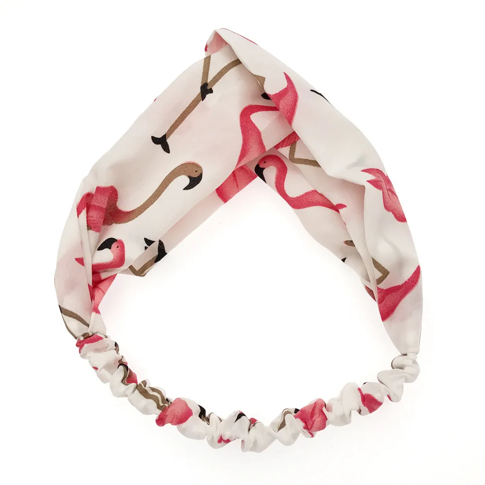 Женская эластичная чалма повязка на голову для волос в полоску с бантом и