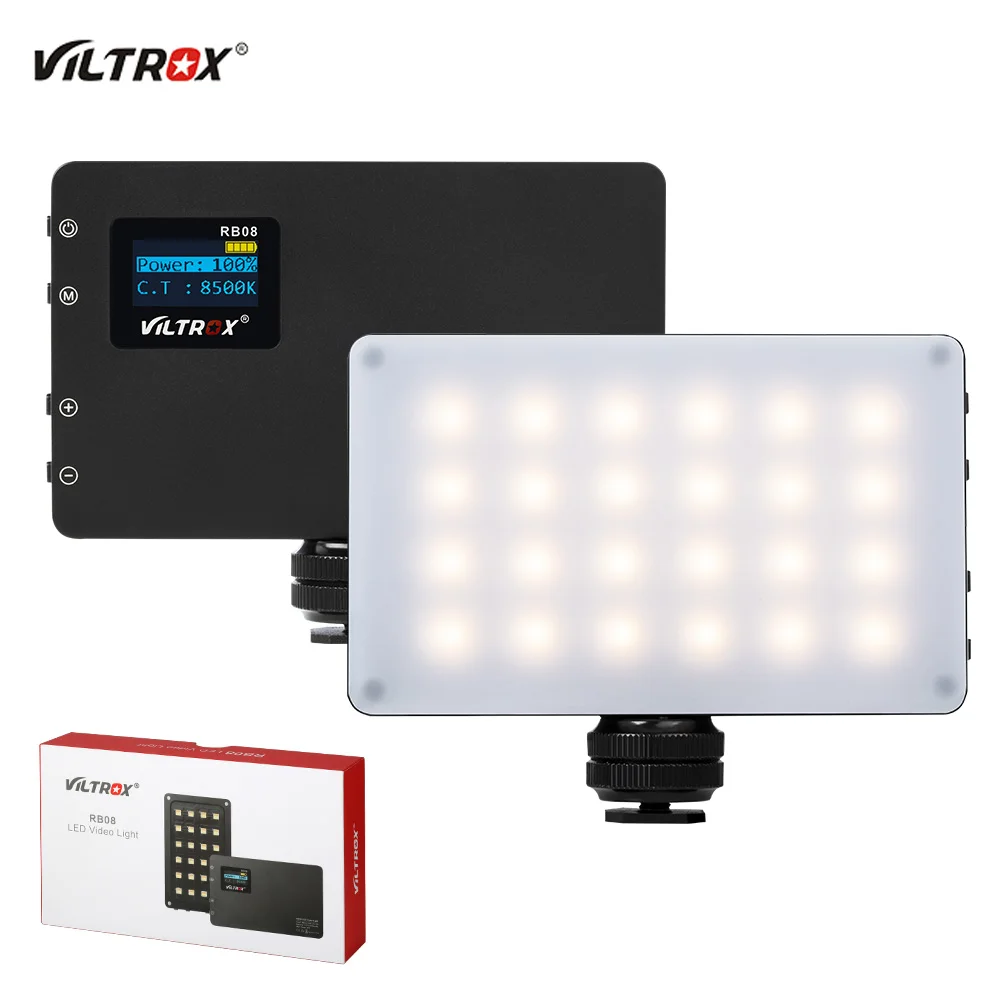 Viltrox RB08 двухцветный 2500K-8500K мини видео светодиодный свет портативный