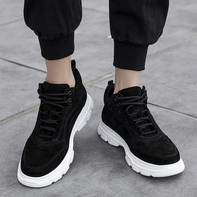 Murah Sepatu Pria Kulit Suede Sepatu Kasual Pria Sepatu Kets Pria Oxford Sepatu Lace-Up Outdoor Ankle Boots Desainer Pria Flat