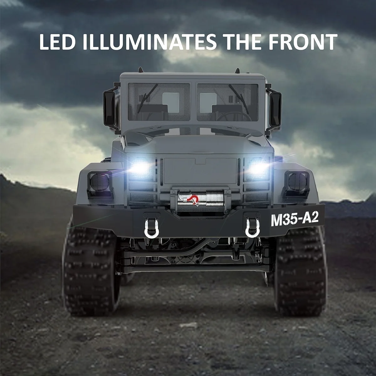 RC Military Truck 480P WIFI FPV Camera 1:16 4WD Remote Control Car Crawler Vehicle Off-Road Boys Toys | Игрушки и хобби