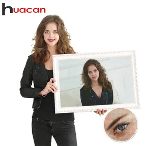 Huacan алмазная мозаика алмазная вышивка полная фото обычай картины стразами вышивка крестиком декор для дома рукоделие