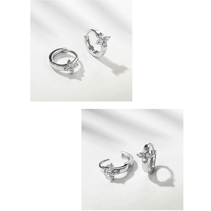 Ruifan Роскошные кубические циркониевые круглые серьги-кольца из стерлингового серебра 925 пробы для девушек женские модные ювелирные изделия YEA402