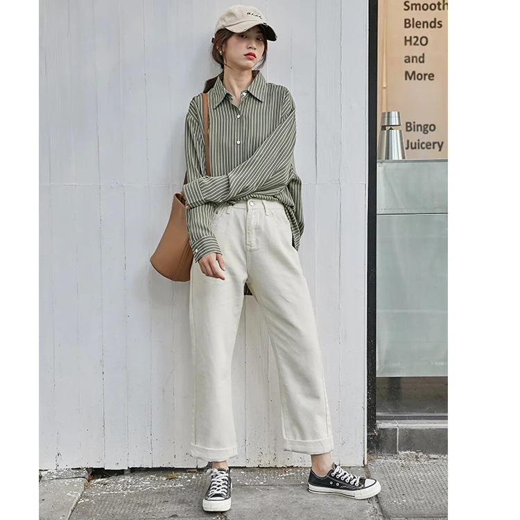 2020 подходит ко всему. Светильник с высокой талией цветные джинсы женские