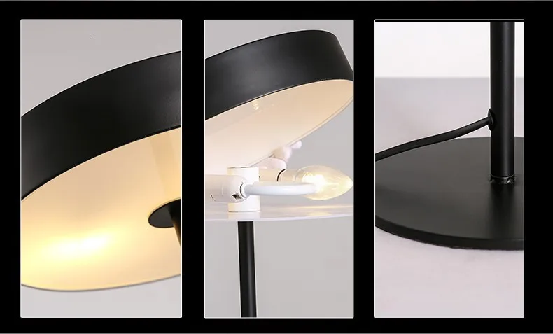 Современная Золотая железная Лампа Абажур Настольная лампа прикроватный