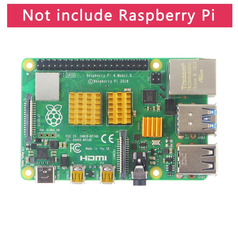 Raspberry Pi 4 Model B аксессуары акриловый чехол + вентилятор охлаждения радиатор