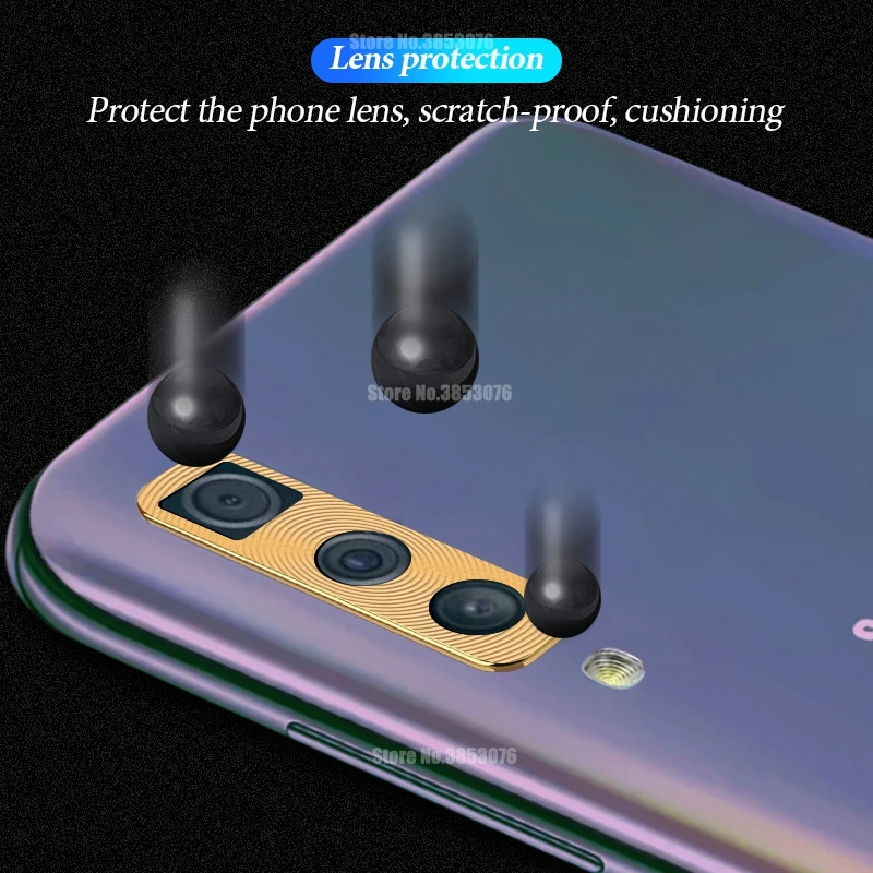 Защита объектива камеры для samsung Galaxy A50 A30 Защита камеры покрывающие кольца для samsung A50 A30 защитный пластинчатый металл кольцо