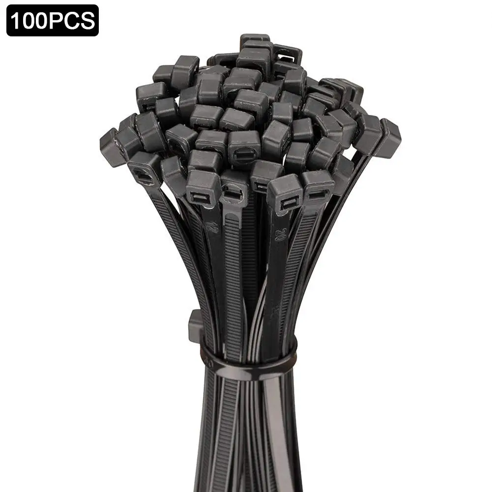 100 шт. кабель на молнии сверхмощный Премиум кабельные стяжки прочность