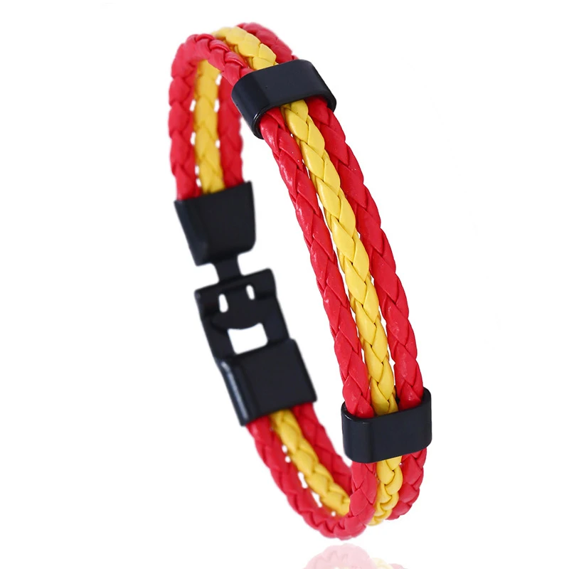 Мужской многослойный браслет из кожи в стиле панк | Украшения и аксессуары