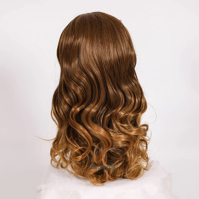 Женский парик для косплея Гермионе Жан Granger коричневые вьющиеся парики с боковым