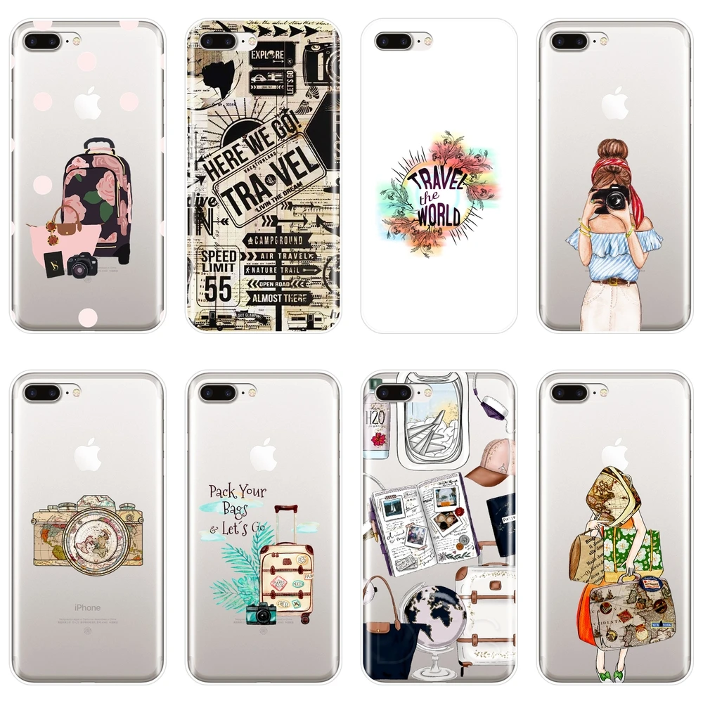 Дорожная сумка для девочек Камера в горошек с рисунками из мультфильмов чехол