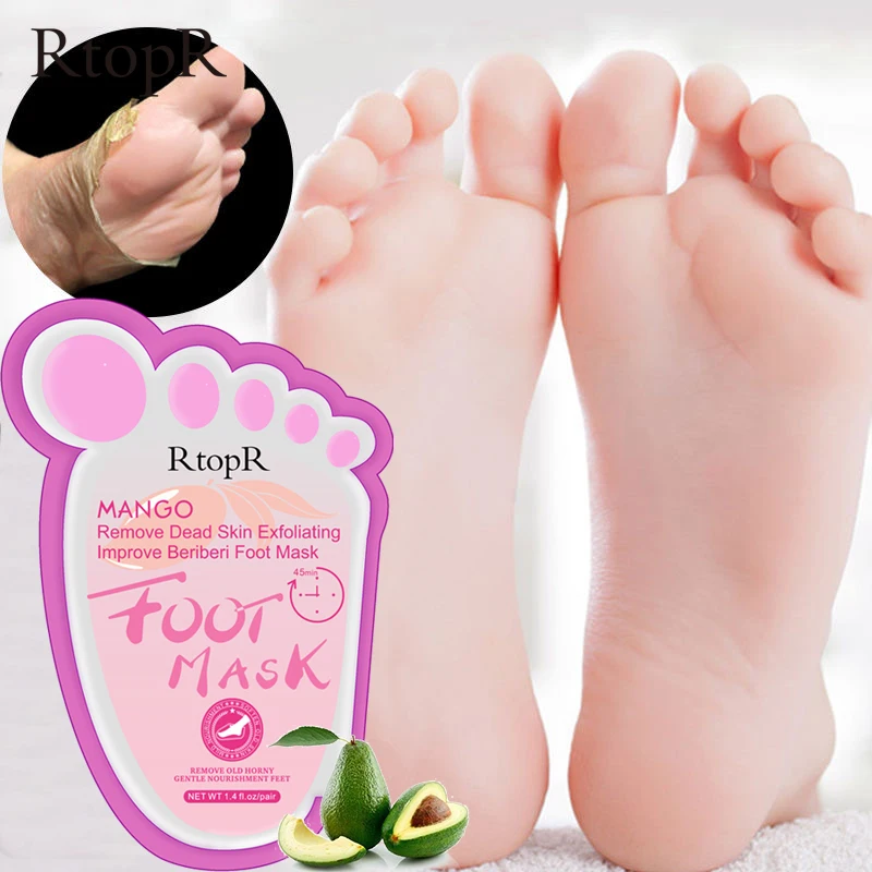 

Mango Foot Mask Anti-drying Exfoliating Peeling Dead Skin Feet Mask Socks Foot Spa Patch Anti Crack Moisturizing Feet Care Scrub