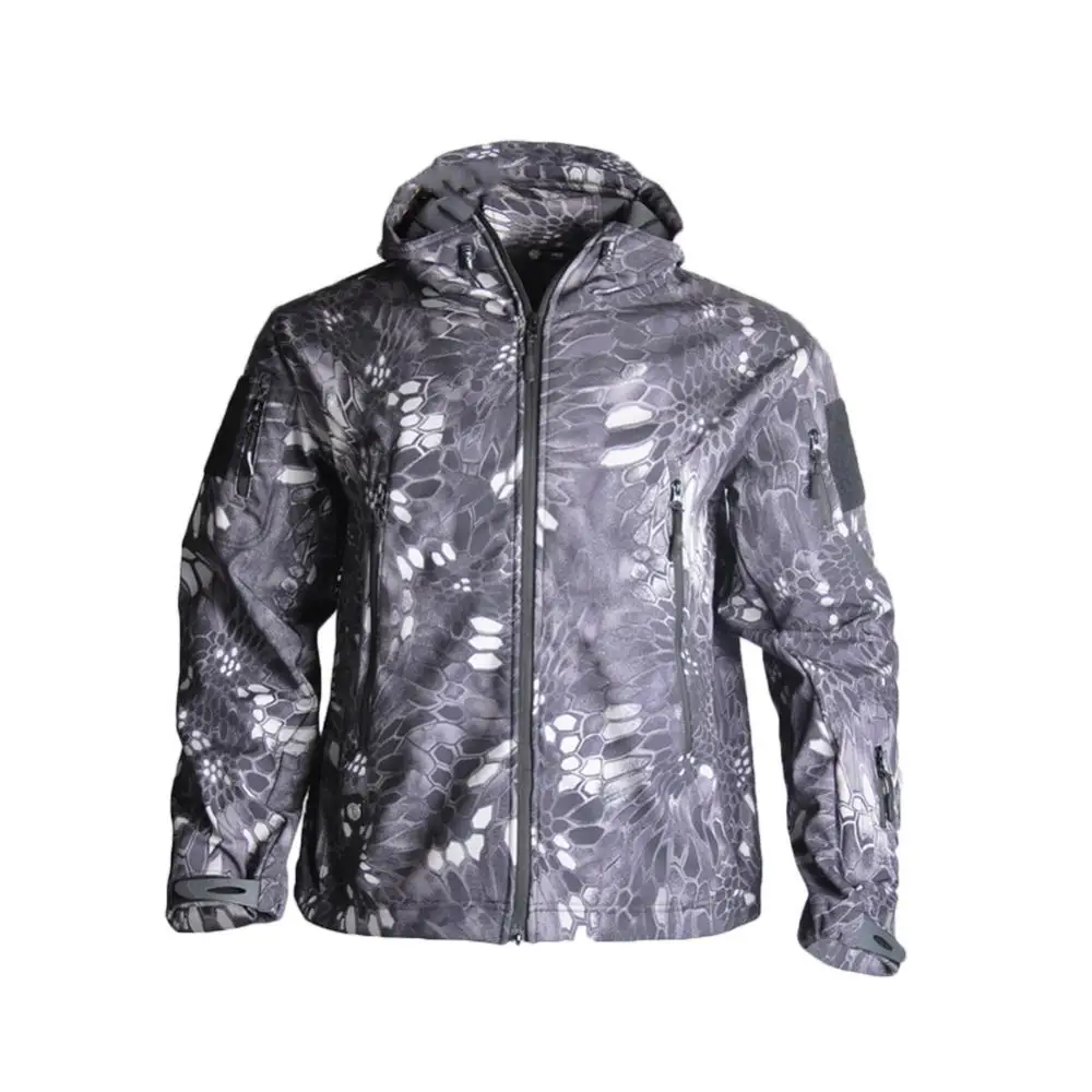 

Men 2021 Windproof Waterproof Windbreaker Faux Fleece Zips Hiking Hooded Coat Jacket men clothing мужская куртка erkekler ceket