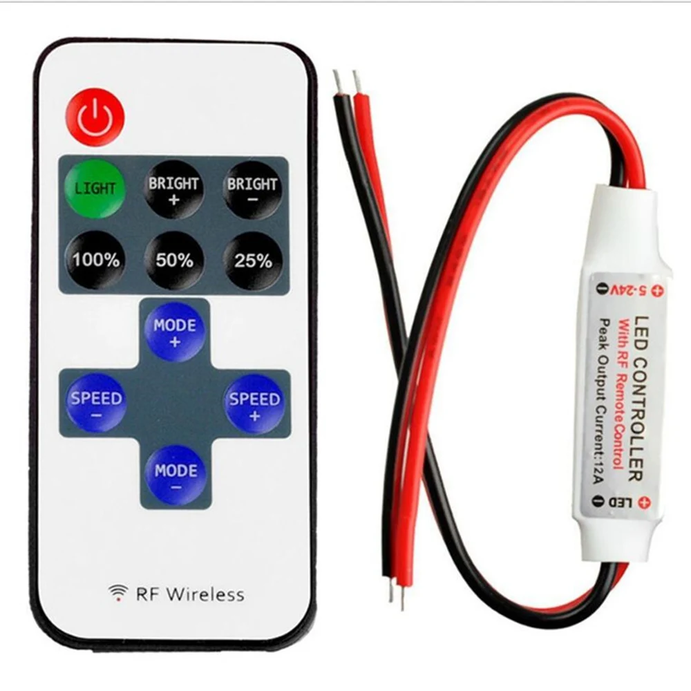 Одноцветный пульт дистанционного управления диммер постоянного тока 12-24 в 8