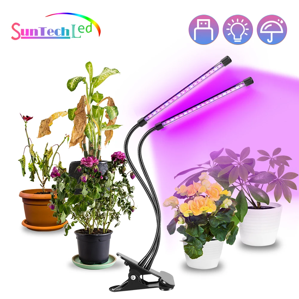 

Светодиодная фитолампа полного спектра Suntech, USB фитолампа с управлением для растений, саженцев, цветов, светильник для выращивания