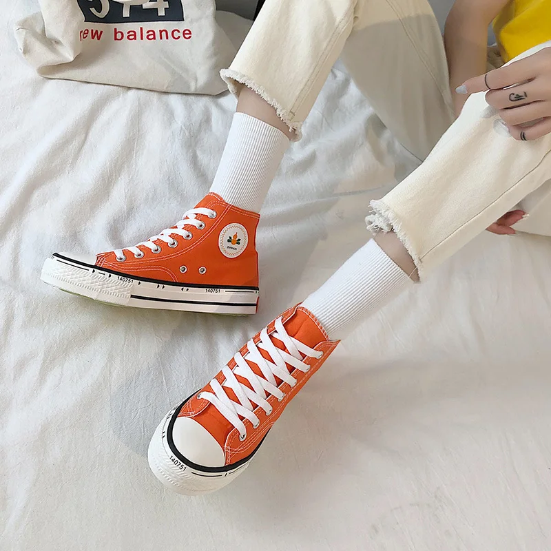 Женский Оранжевый Холст Спортивная обувь для женщин Туфли с подошвой из