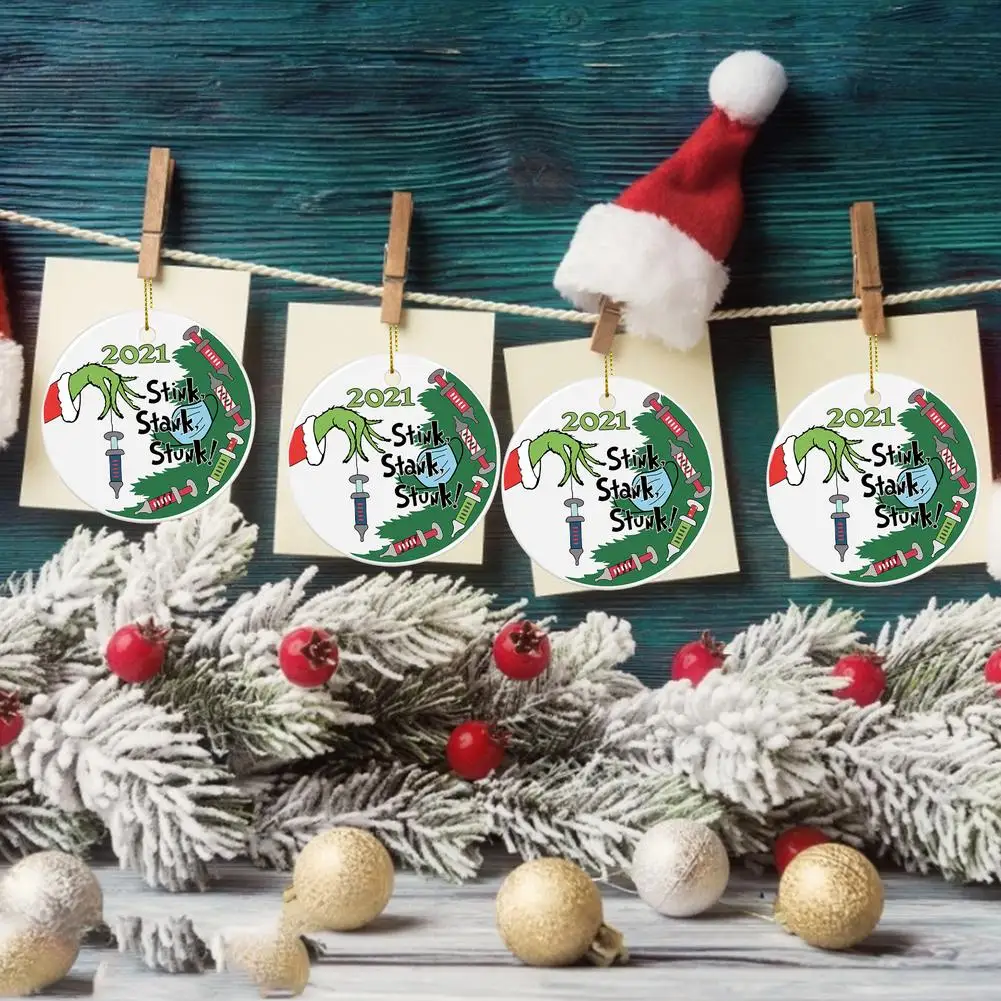 

2021 Christmas Ornament Lovely Acrylic Hanging Pendant For Christmas Tree Kindergarten Shop Office Hotel Decor