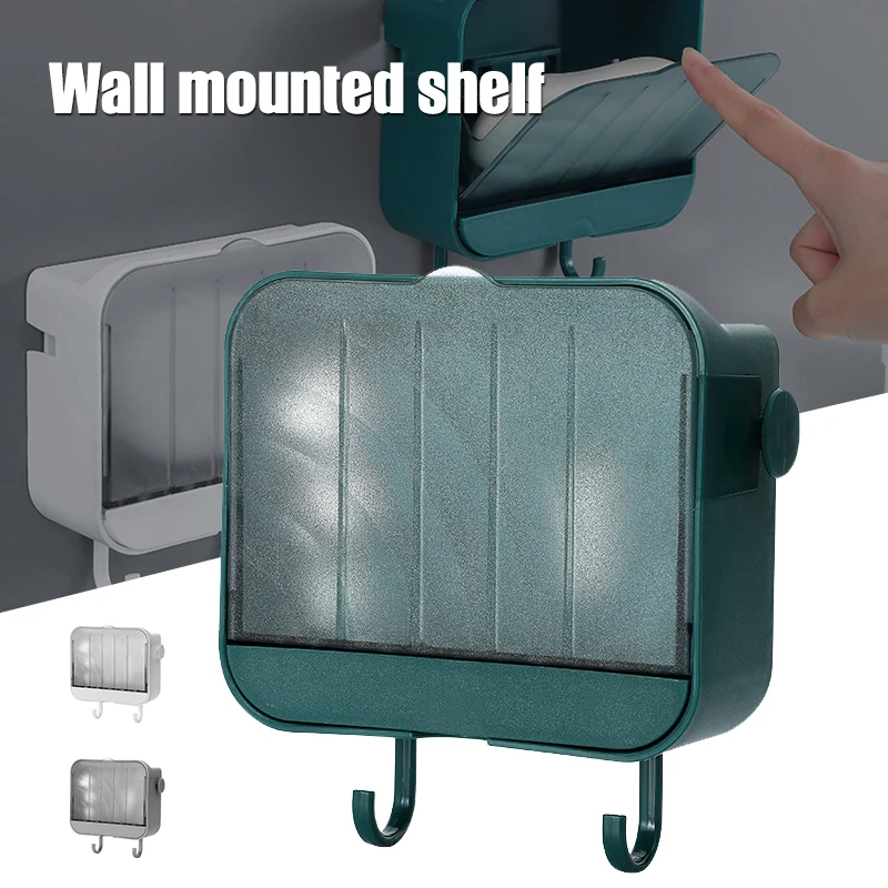 

2021 Bathroom Shelves Shower Rack Wall Mounted Bathroom Shelf Soap Dishes Holder with Phone Stand For Bathroom JU8