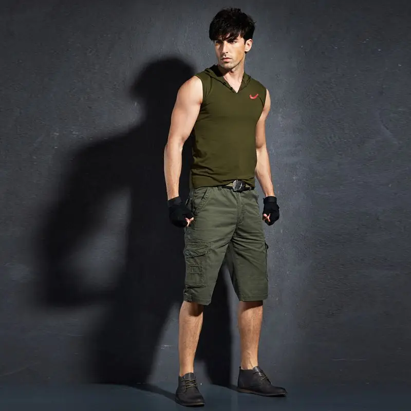 

Summer Men Cargo Shorts 2021 New Mens Casual Shorts Male Loose Shorts Man Multiple Pockets Short Pants