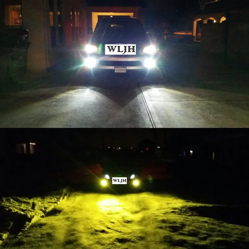 WLJH 2x12V 24V 30V 30 Вт светодиодные лампы 9005 9006 COB светодиодный чип авто двигатель