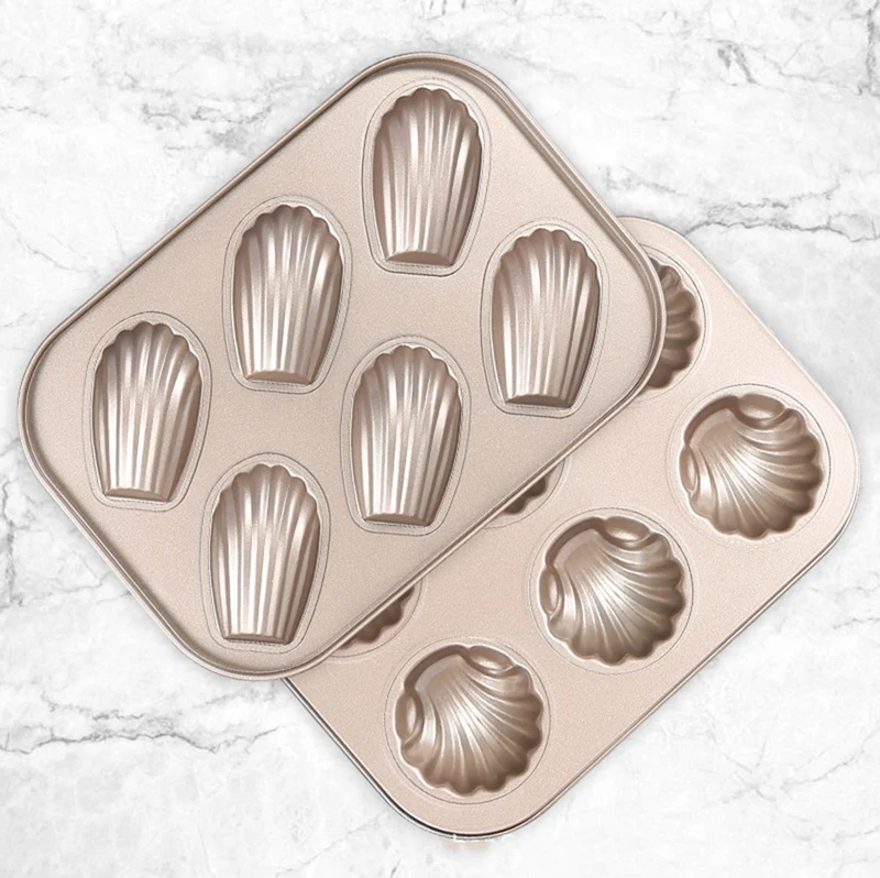 

2Pcs 6 Holes Cupcake Pan Muffin Tray Cupcake Mold Muffin Pan Carbon Steel Baking Pan Non Stick Bakeware Biscuit Pan