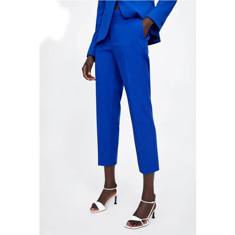 Женский классический костюм ZOEPO элегантный пиджак с длинным рукавом и воротником