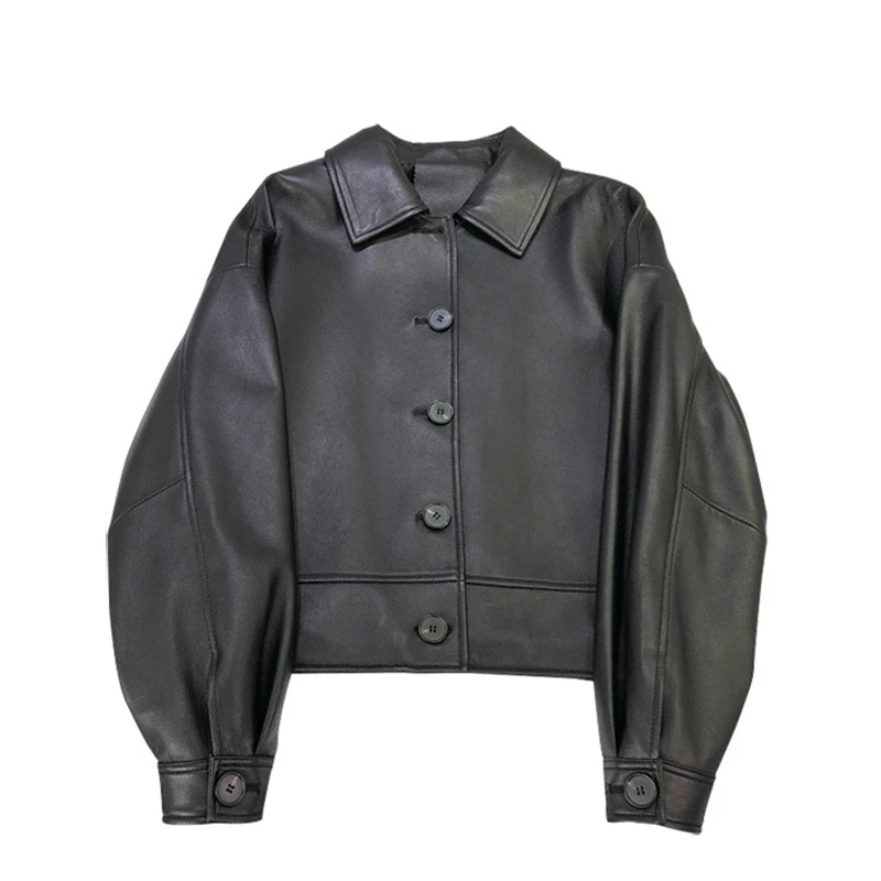 

Genuine leather simple all-match small leather jacket women autumn and winter short jacket 2020 new Korean sheep leather jacket