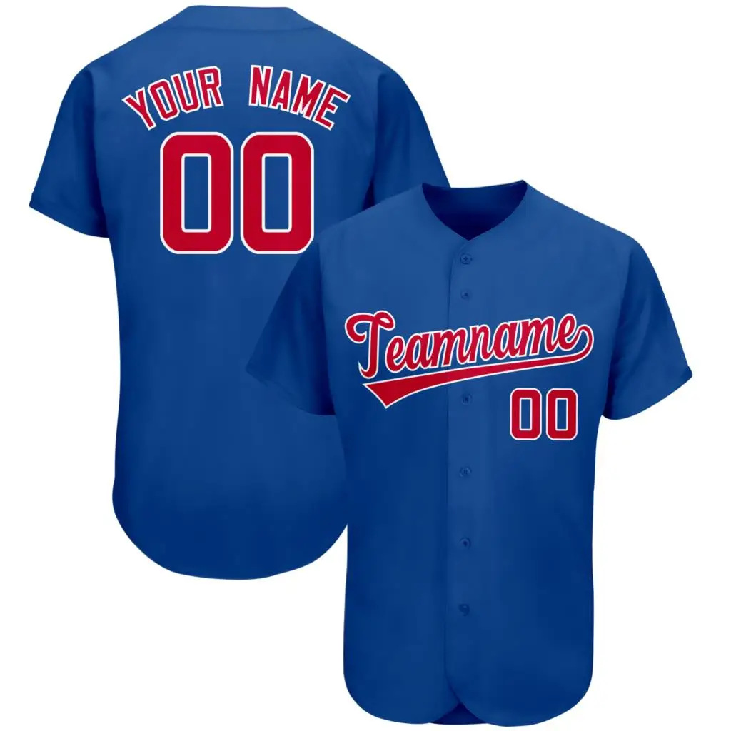 

Custom Baseball Jersey Team Name/Number Sewing Mesh Washable Breathable Soft Full Button Sportswear for Men/Lady/Kids Big size