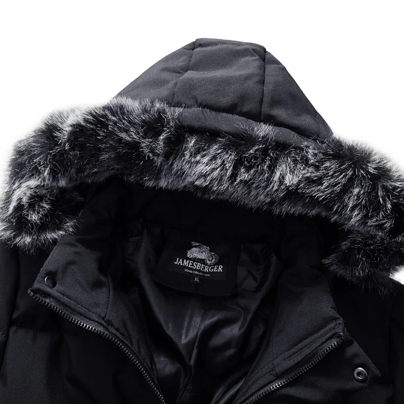 Man Long Fund Thickening Even Hat Loose Coat Teenagers Leisure Time Trend Cotton Men's Winter Cotton-padded Clothes