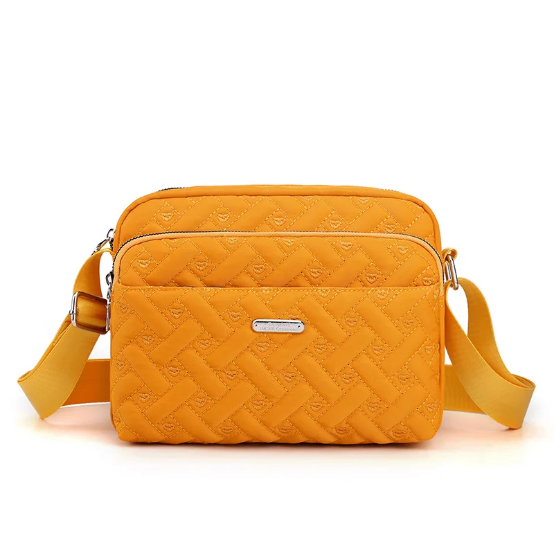 8 Colors Casual nylon cross body bag Multi Zipper Solid Small bags High quality travel shoulder bags Brand Women's fashion bag