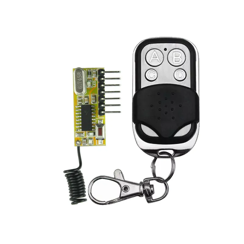 

5V DC 4CH RF Receiver Transmitter Module Output DC5V 4CH high Level TTL Transceiver Module Relay driver Module 315/433mhz 10PCS