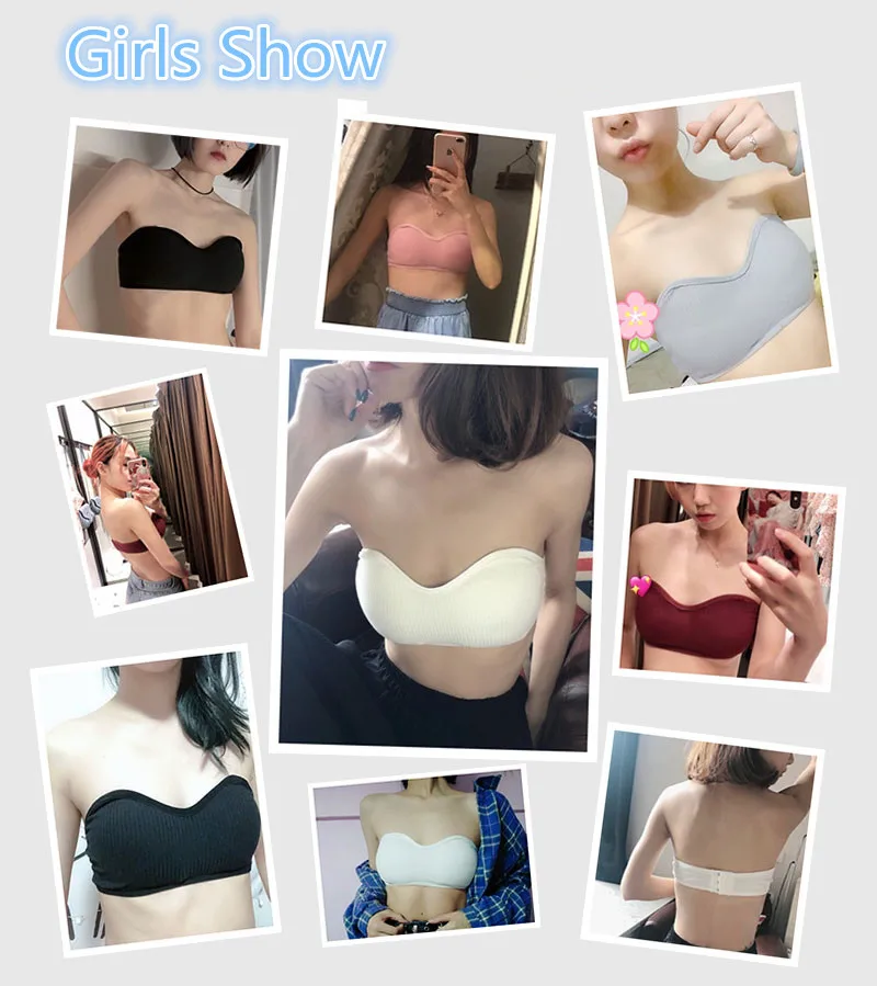 Женский бюстгальтер без бретелек невидимый косточек сексуальное бесшовное