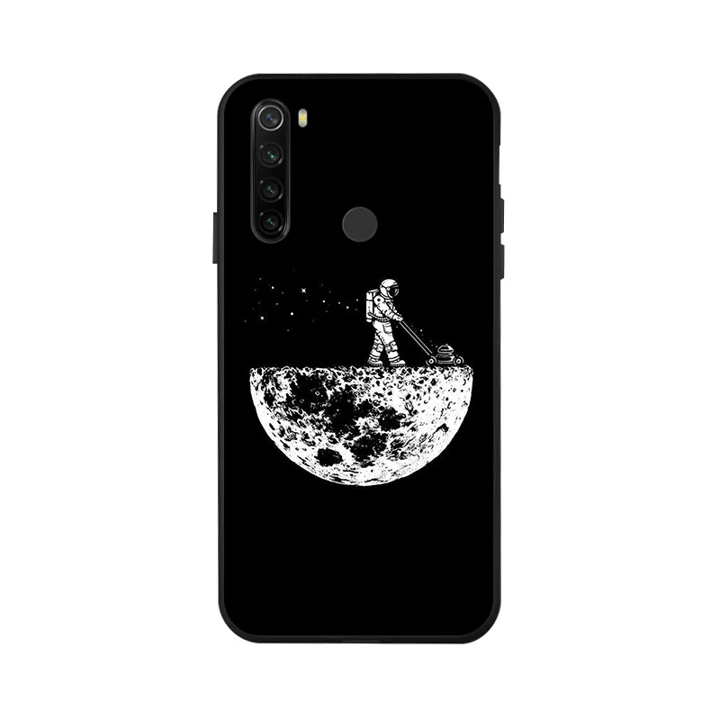 x055 Чехол для Redmi Note 8 T, 3D, сделай сам, Окрашенный черный, силиконовый, мягкий, ТПУ, матовый чехол для телефона, для Xiaomi Redmi Note 8 Pro 8 T, задняя крышка, чехол - Цвет: x055