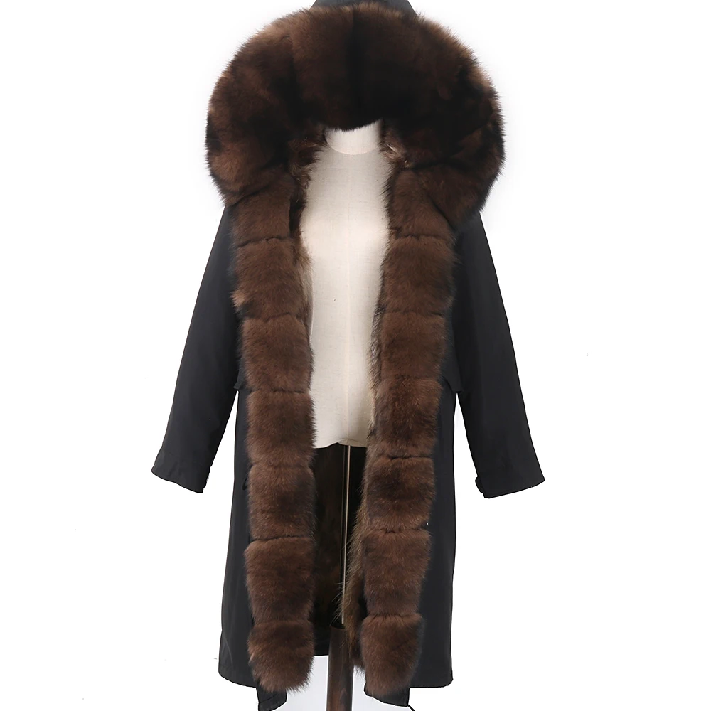 Новинка 2021 водонепроницаемая парка пальто с подкладкой из натурального меха