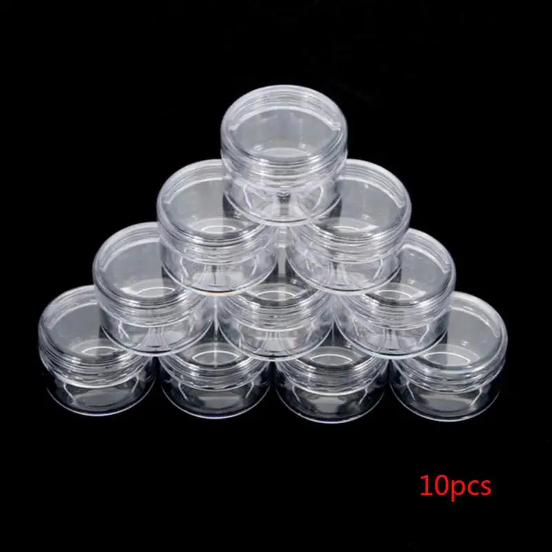 Прозрачная пластиковая Косметическая пустая коробка 10 шт. банка для макияжа