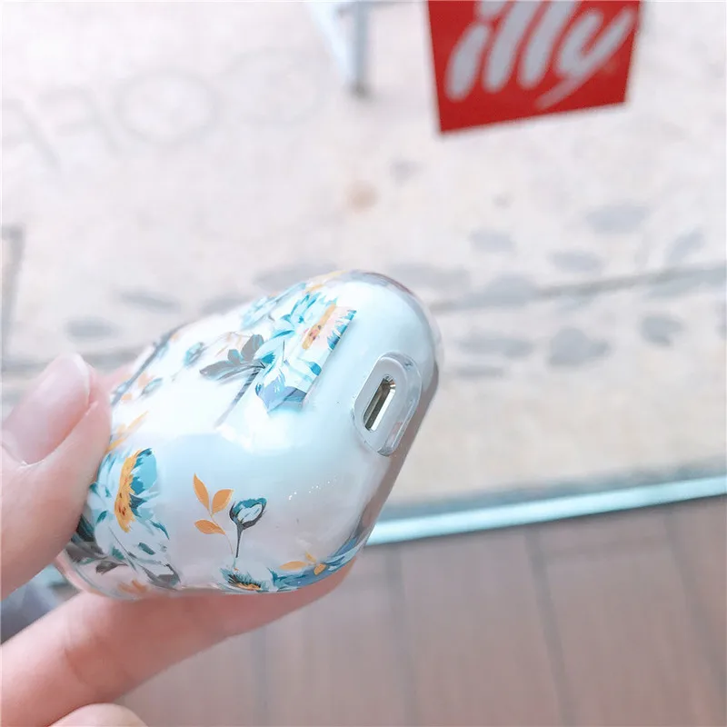 Чехол для AirPods прозрачный жесткий пластиковый беспроводной наушников Bluetooth s