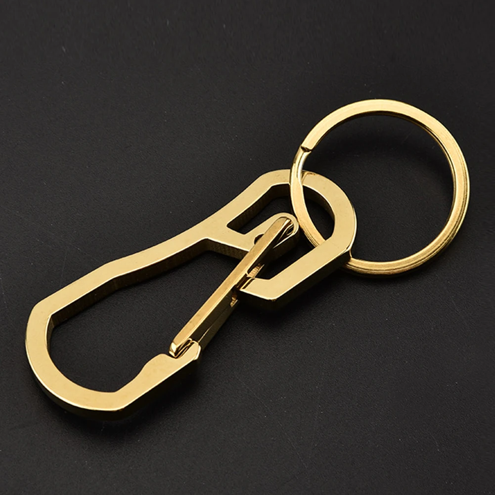 gold Для кемпинга открытый крюк с Cla брелок для ключей походный крюк открывашка Вешалка из нержавеющей стали - Цвет: gold