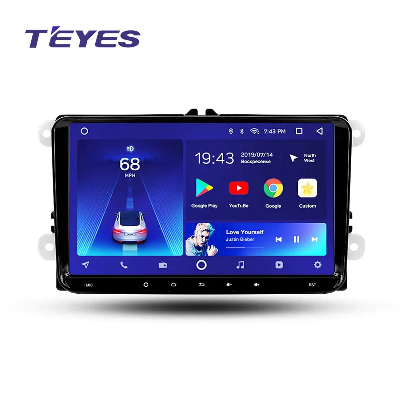 TEYES CC2L andriod автомобильный мультимедийный плеер 2 Din DVD для автомобиля VW Volkswagen Golf Polo Tiguan Passat b7 b6 skoda rapid octavia радио gps