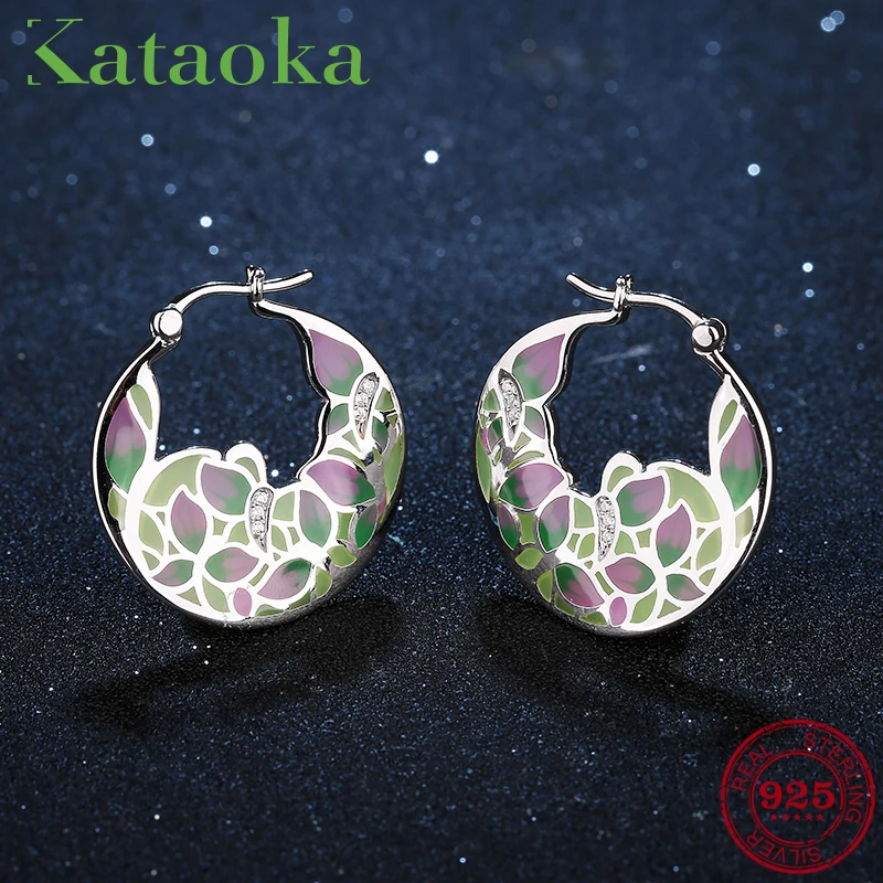 2018 модные серьги подвески с цветами для женщин подлинные из стерлингового