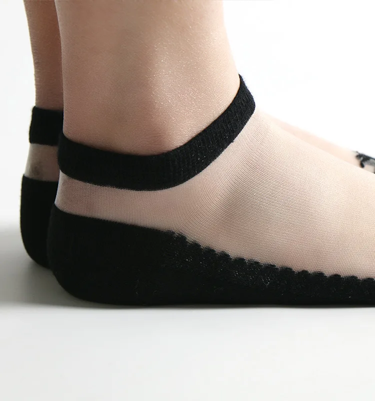 

Women Sock Transparent Crystal Glass Silk Ankle Socks Famale Sheer Thin Socks Summer Breathable Invisible Socks Sexy Stockings