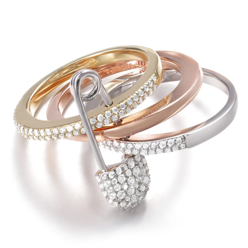 Модные очаровательные стерлингового серебра копия 1:1 Реплика серебро булавка Trio